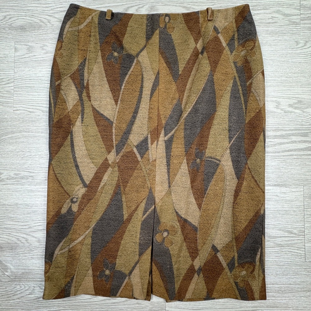 Vintage Jussara Lee Women's Pencil Skirt Size 6 Angora Wool Tapestry Made USA
